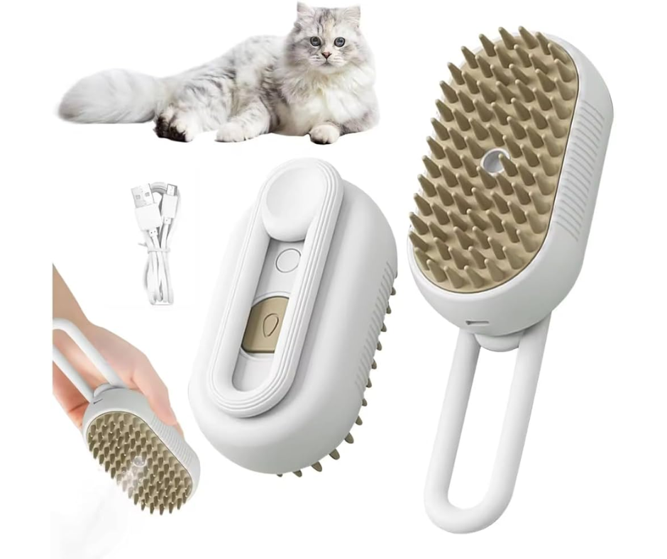 Cepillo Vapor 3 en 1 Perros Gatos Portát